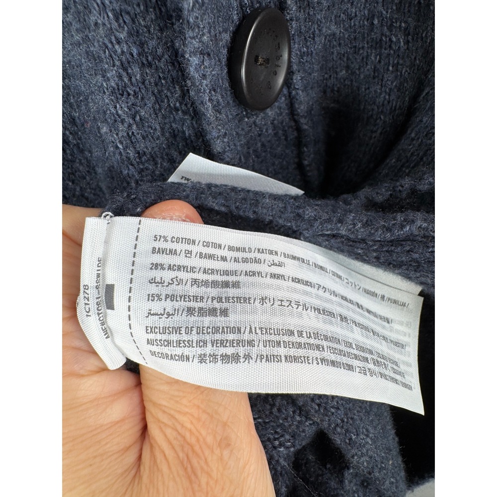 Abercrombie & Fitch Cardigan sz XXL Blue Shawl Collar preppy money fisherman - Picture 6 of 6